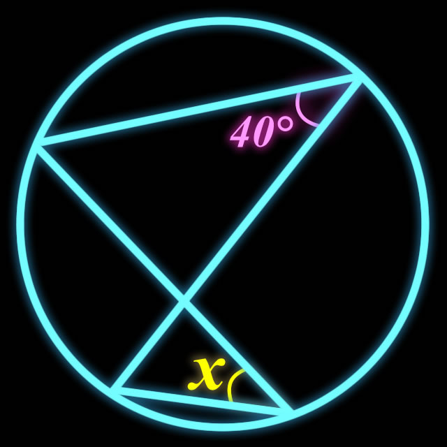 【脳トレクイズ】弧の長さが同じなら⁈ Xの角度を求めよ