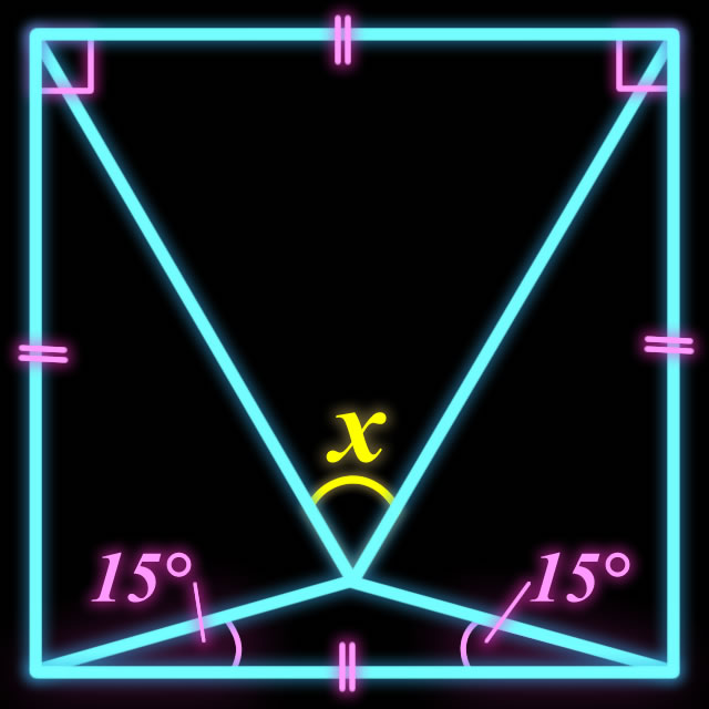 【脳トレゲーム】Xの角度を求めよ