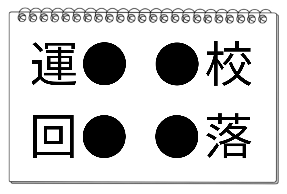 【脳トレクイズ】4つの単語に共通する漢字は？漢字クイズで脳トレに挑戦しよう！