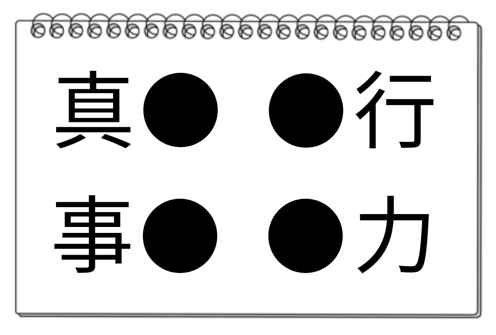 【脳トレクイズ】頭の体操！共通漢字を見つけてみよう！