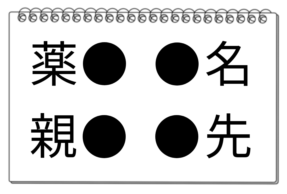 【脳トレクイズ】共通する漢字を見つけよう！4つの熟語で脳トレに挑戦！