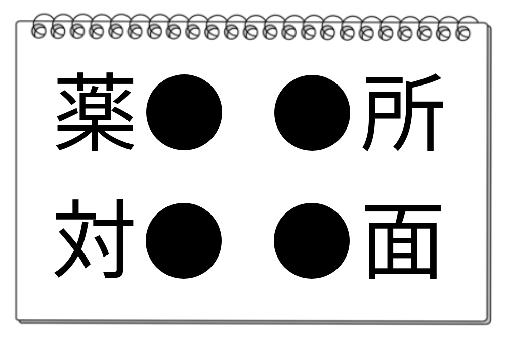 【脳トレクイズ】4つの熟語に共通する漢字を見つけてみよう♪