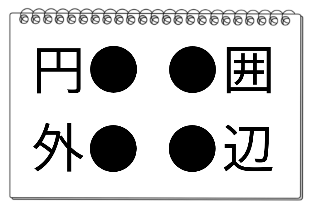 【脳トレクイズ】漢字を見つけて脳トレ！空欄に入る漢字を挑戦しよう