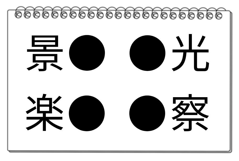 【脳トレクイズ】穴埋め漢字クイズ！答えられるかな？共通の漢字を見つけよう