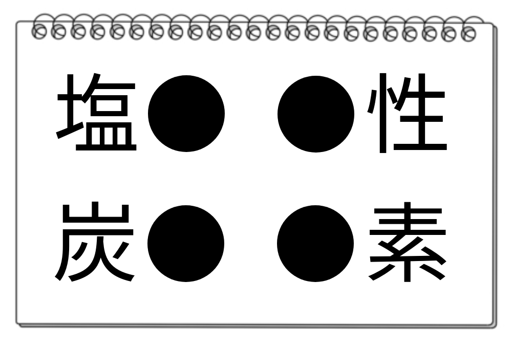 【脳トレクイズ】虫食い漢字、4つの「●」に入る漢字、わかるかな？挑戦してみよう！