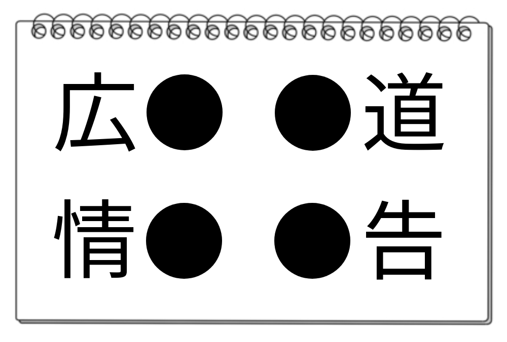 【脳トレクイズ】漢字の意味を推測してみよう！共通する漢字は何？