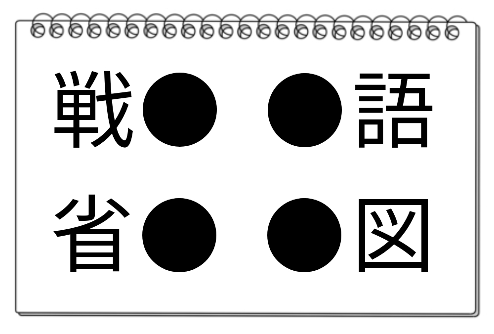 【脳トレクイズ】4つの熟語の共通漢字を見つけよう！