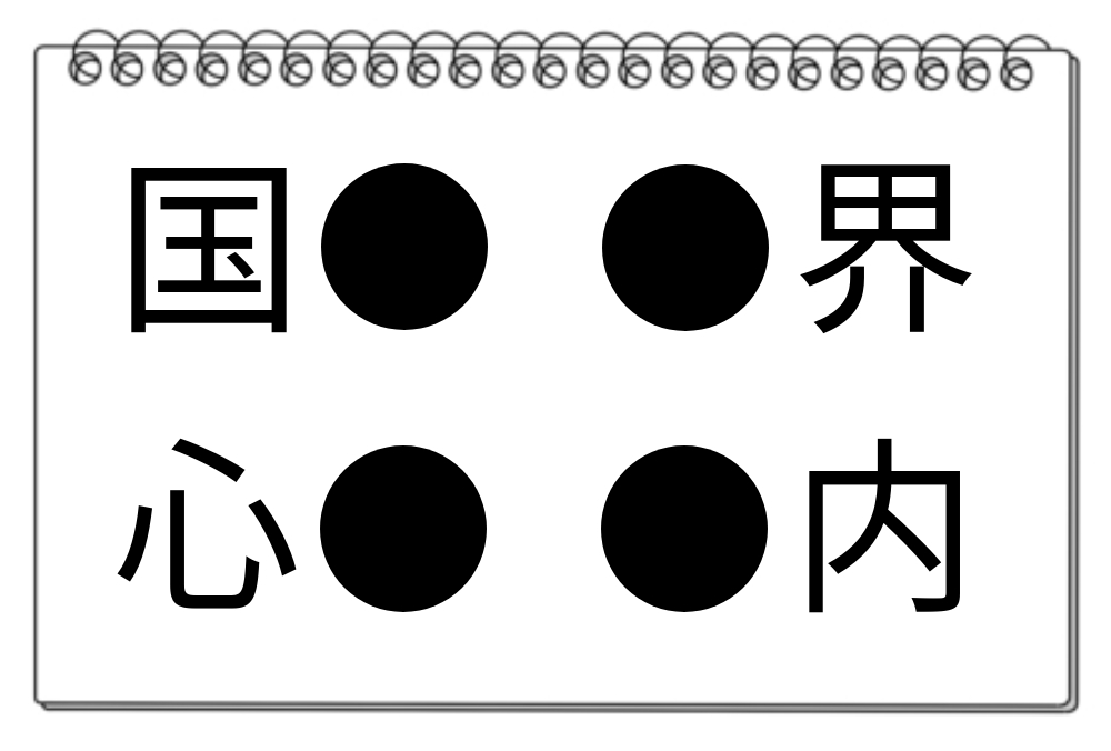 【脳トレクイズ】挑戦してみよう！脳トレ漢字パズル「● に入る漢字は？」