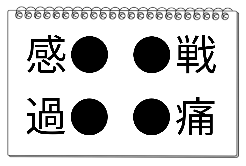 【脳トレクイズ】4つの熟語に共通する漢字は何だろう？