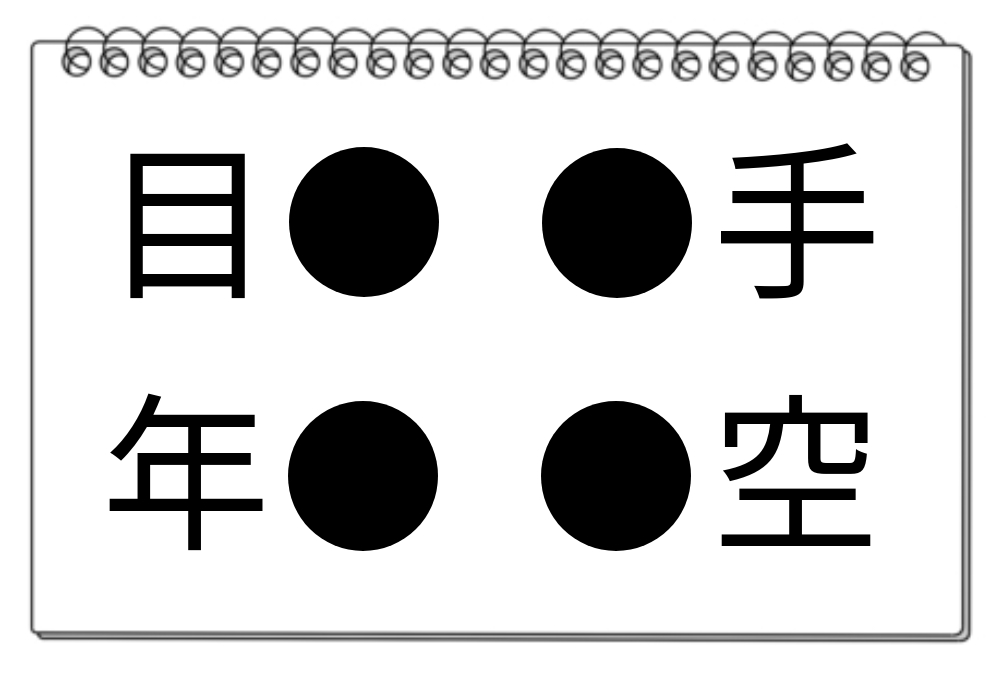 【脳トレクイズ】脳のトレーニングに挑戦！4つの言葉に共通する漢字を見つけよう