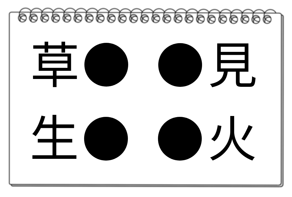 「この問題、解けたらすごい！」草、生、見、火に共通する漢字は？【毎日脳トレ】