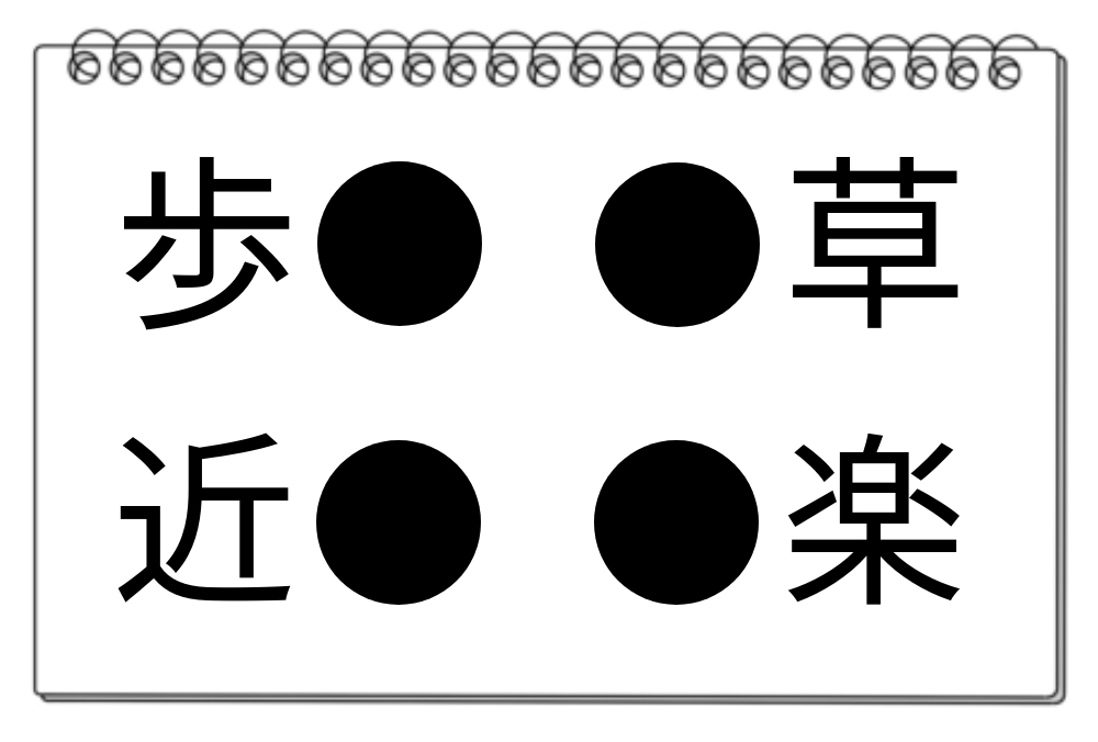 【脳トレクイズ】あなたの思考力を試してみよう！「●」に入る漢字を当ててみませんか？