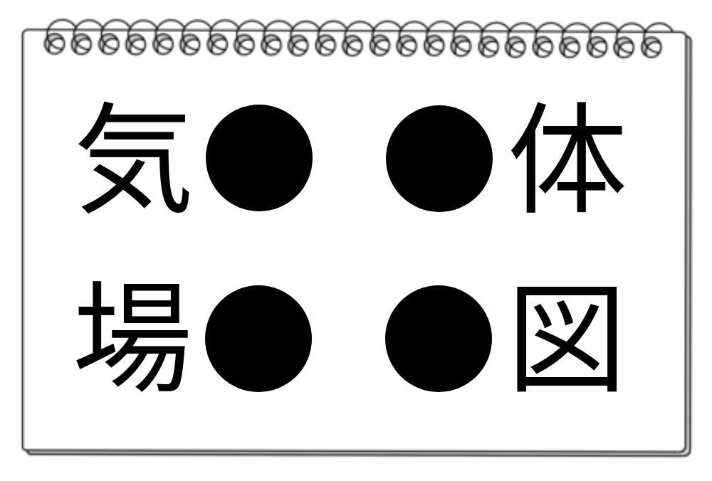 【脳トレクイズ】漢字穴埋めクイズ！●に入る漢字は何かな？