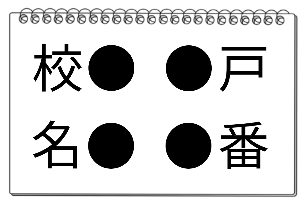 【脳トレクイズ】漢字穴埋めクイズ！4つの熟語に共通する漢字は何？