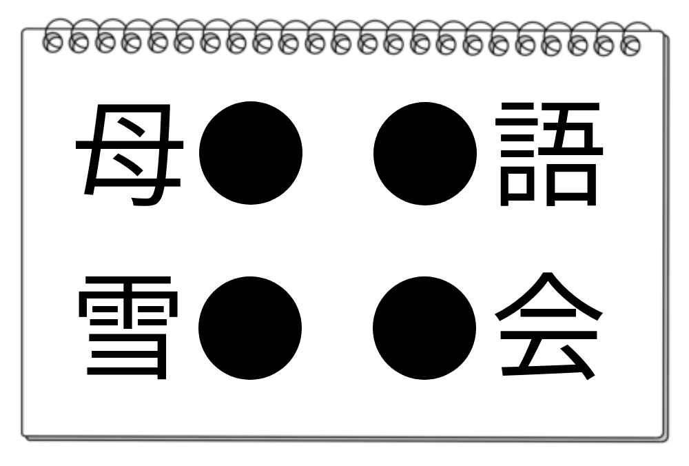 【脳トレクイズ】【漢字クイズ】4つの異なる言葉に共通する漢字を探そう！