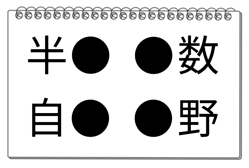 【脳トレクイズ】共通する漢字を当てよう！4つの言葉に隠された漢字は？