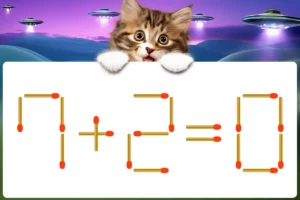 マッチ棒クイズ7＋2＝0
