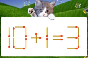 マッチ棒クイズ10＋1＝3