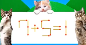 マッチ棒クイズ7＋5＝1