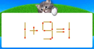 マッチ棒クイズ1＋9＝1