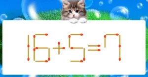 マッチ棒クイズ16＋5＝7