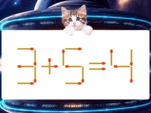 マッチ棒クイズ3＋5＝4