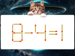 マッチ棒クイズ8－4＝1