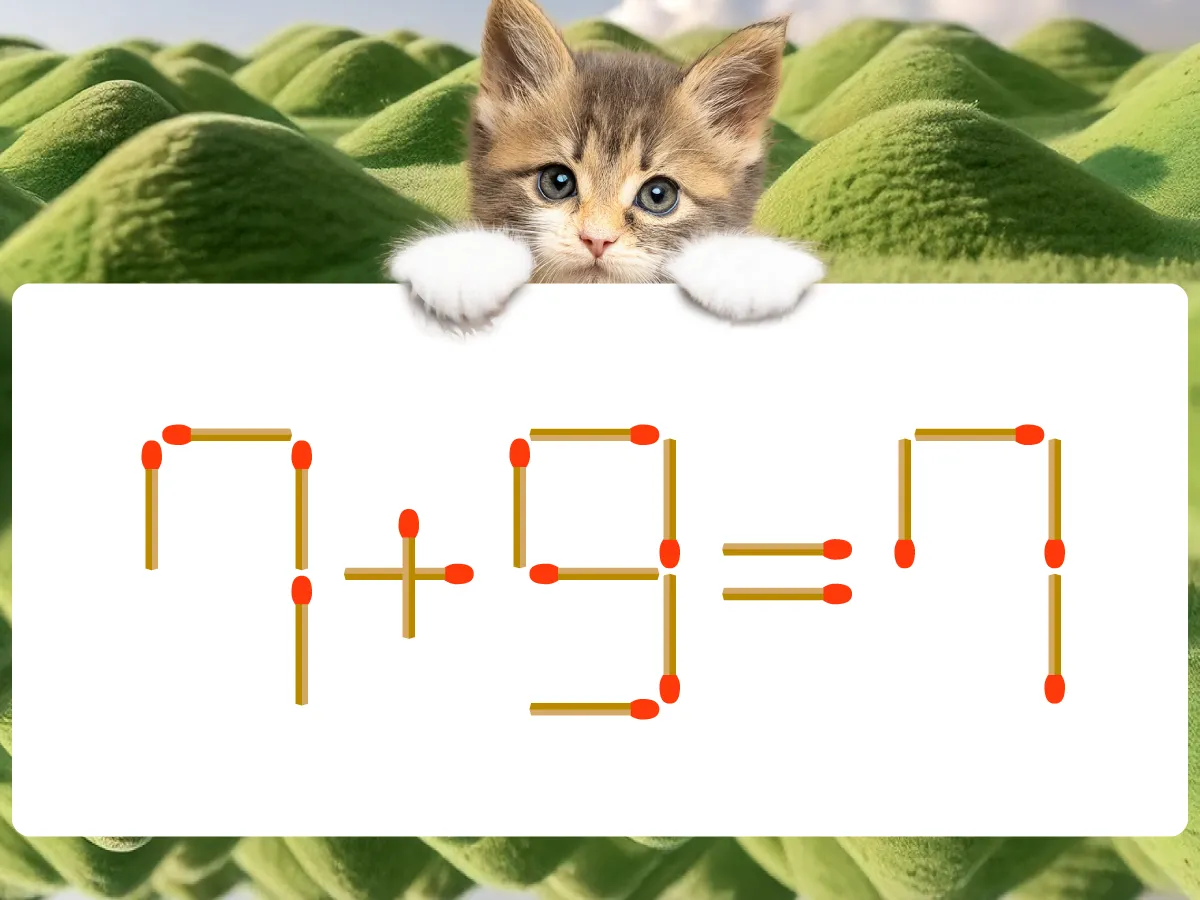 マッチ棒クイズ7＋9＝7