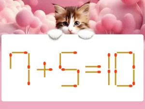 マッチ棒クイズ7＋5＝10