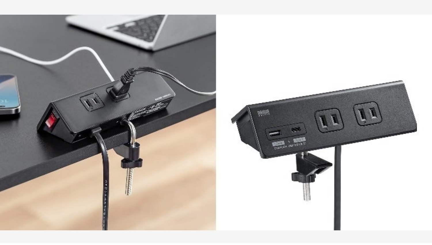 【Amazon調査隊】サンワサプライ、デスク固定のUSB対応電源タップ発売