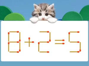 マッチ棒クイズ8＋2＝5