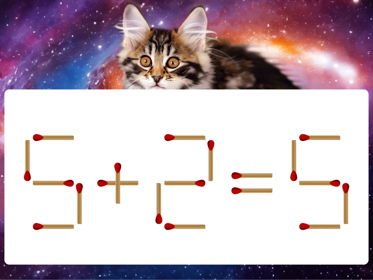 マッチ棒クイズ5＋2＝5