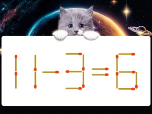 マッチ棒クイズ11－3＝6