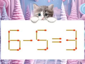 マッチ棒クイズ6－5＝3