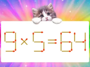 マッチ棒クイズ9×5＝64