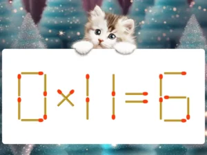 マッチ棒クイズ0×11＝6