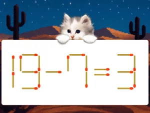 マッチ棒クイズ19－7＝3