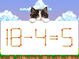 マッチ棒クイズ18－4＝5