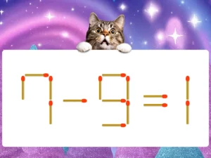 マッチ棒クイズ7－9＝1