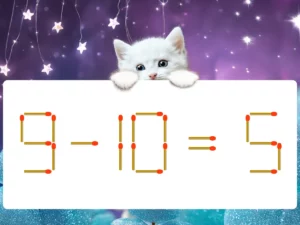 マッチ棒クイズ9－10＝5
