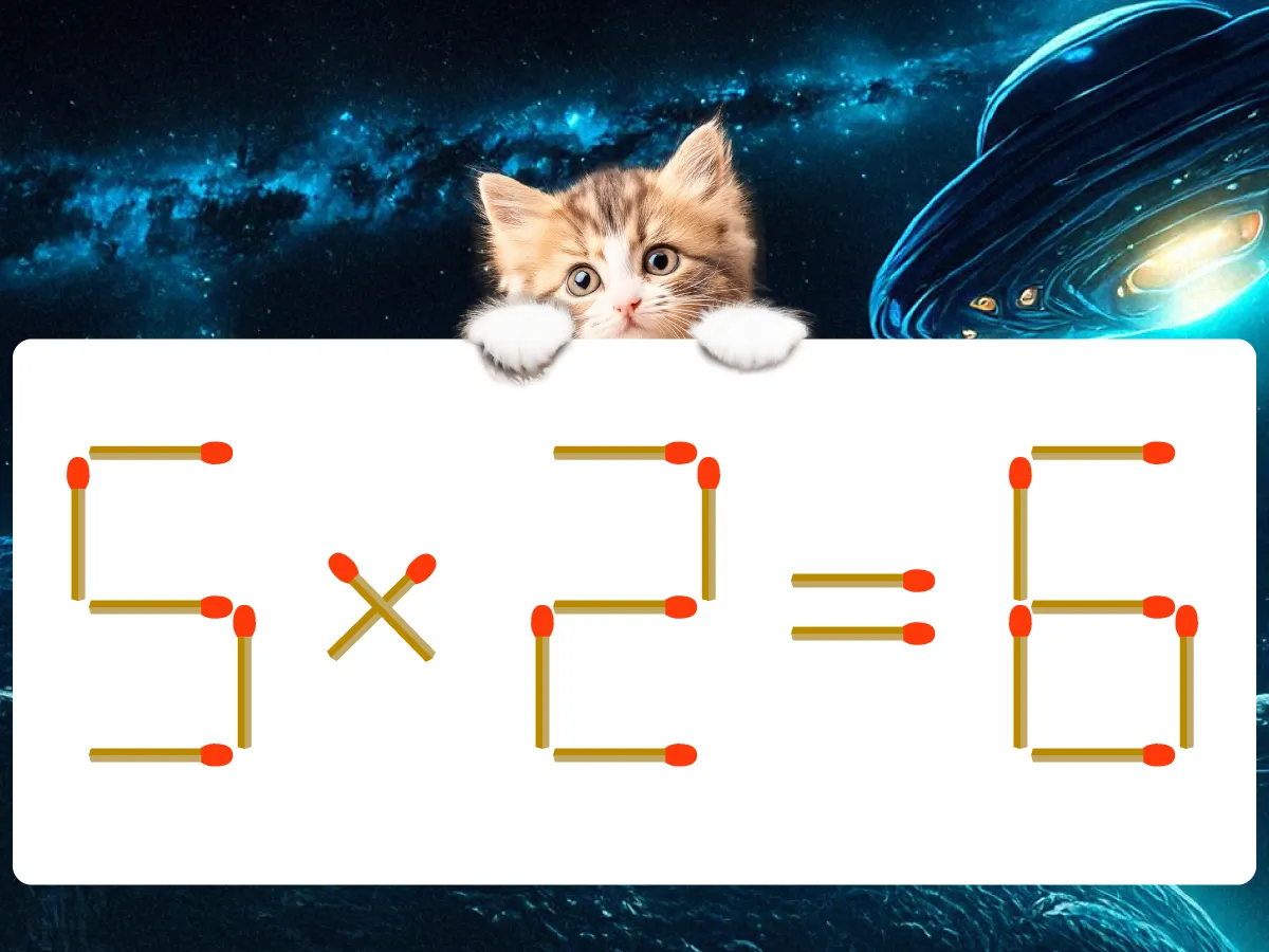 マッチ棒クイズ5×2=6