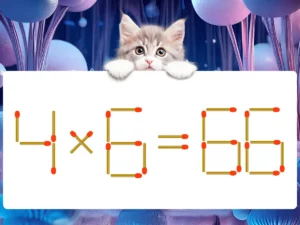 マッチ棒クイズ4×6＝66