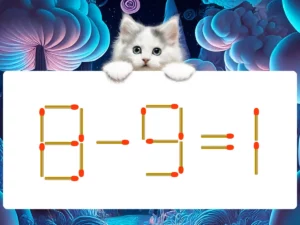 マッチ棒クイズ8－9＝1