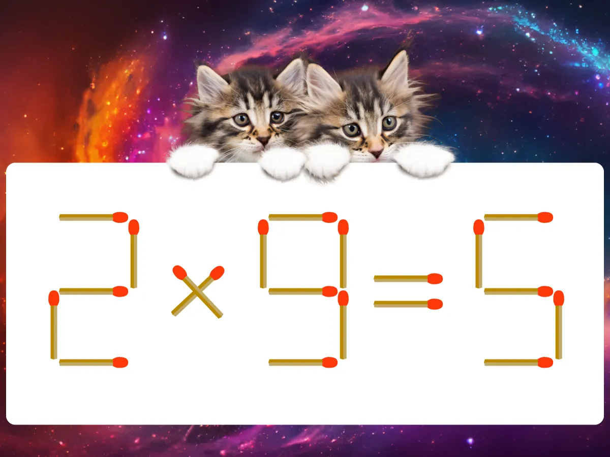 マッチ棒クイズ2×9＝5
