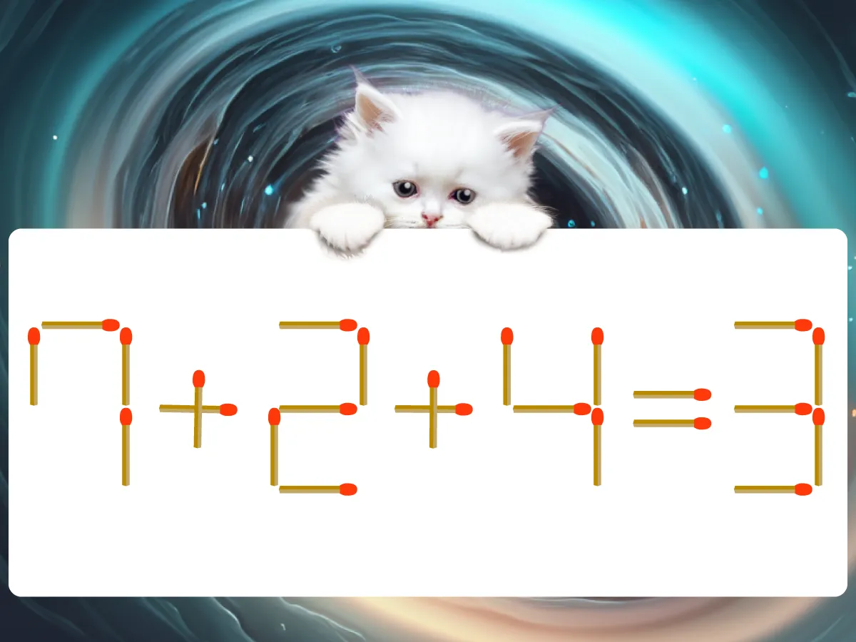 マッチ棒クイズ7＋2＋4＝3