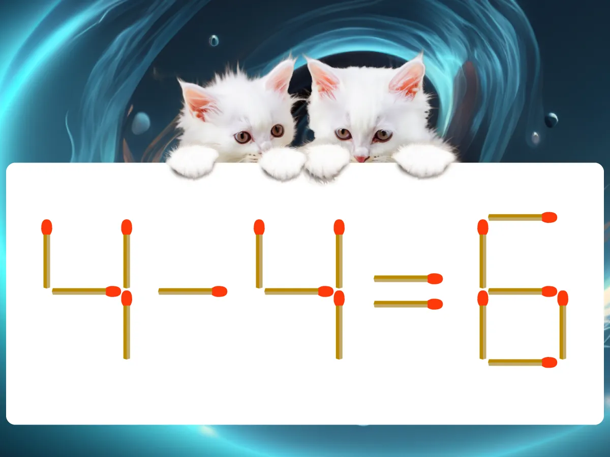 マッチ棒クイズ4－4＝6