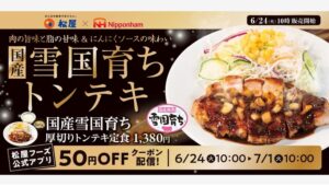 【ポイ活おすすめ情報】松屋フーズ「厚切りトンテキ定食」再登場！