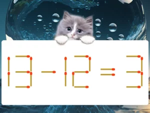 マッチ棒クイズ13－12＝3