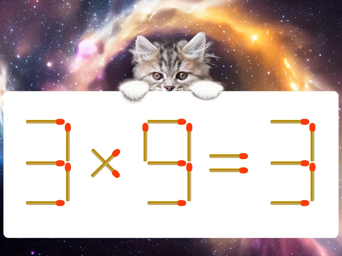 マッチ棒クイズ3×9＝3