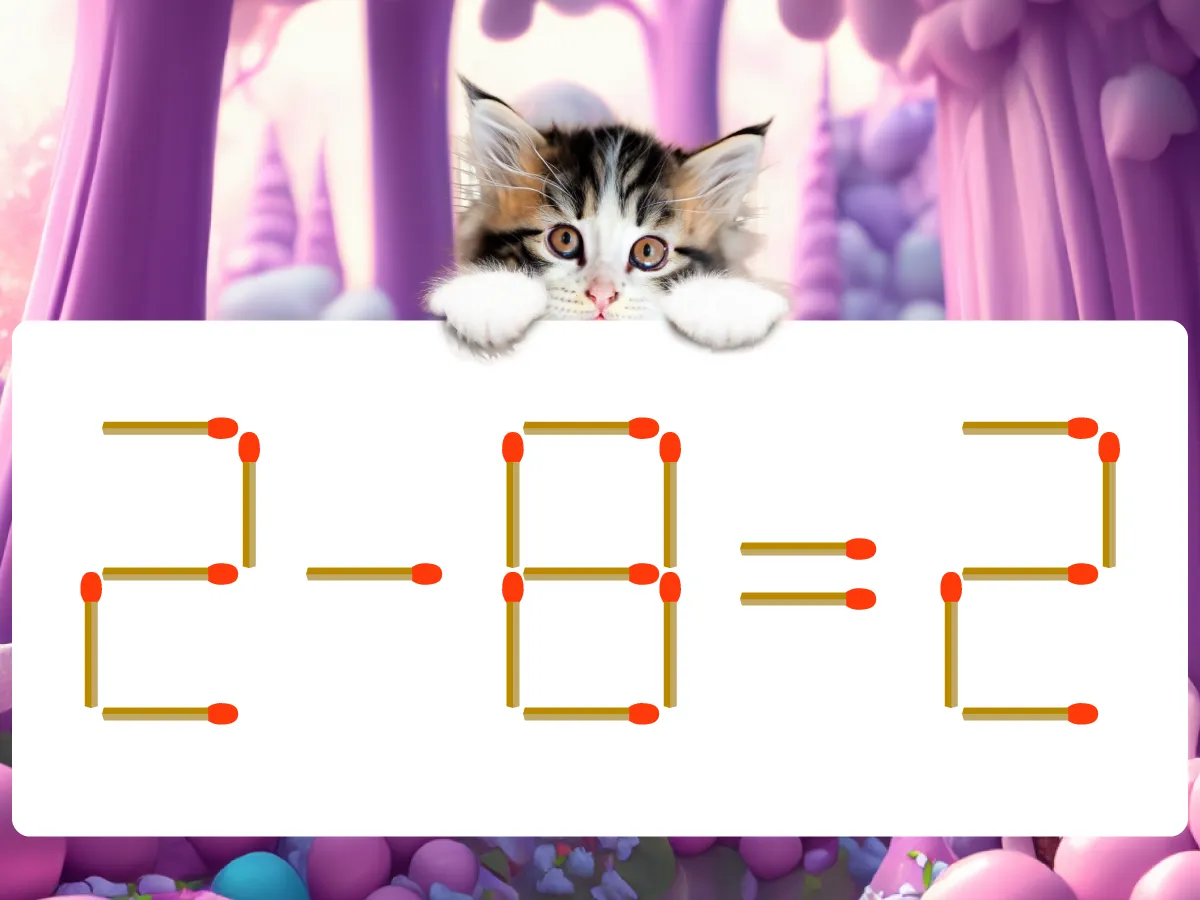 マッチ棒クイズ2-8=2